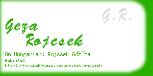 geza rojcsek business card
